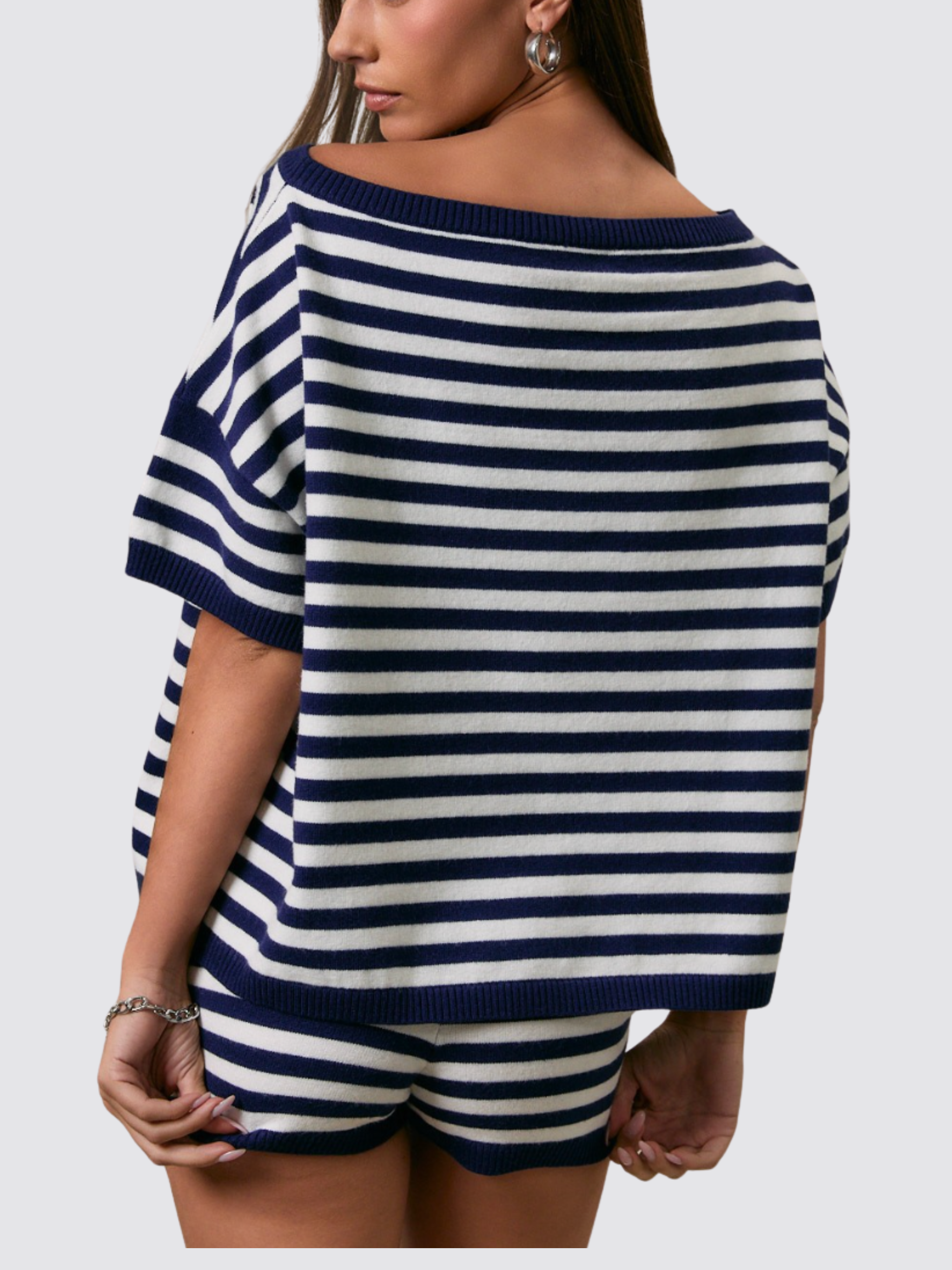 Newport Striped Knit Top