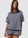 Newport Striped Knit Top