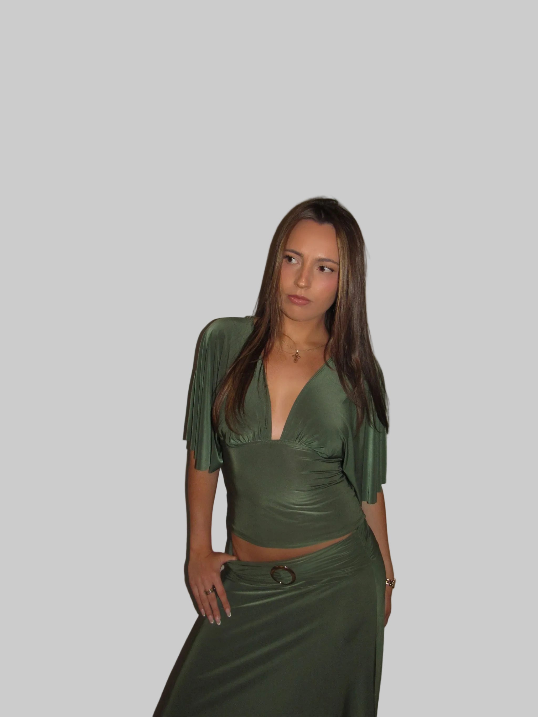 Olive Muse Maxi Skirt
