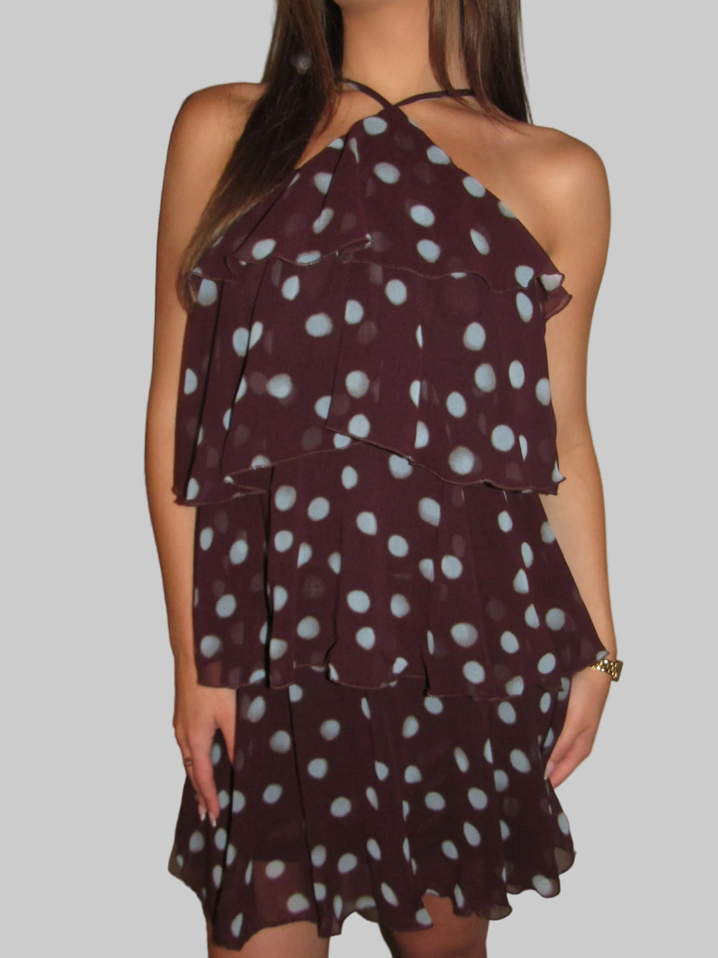 Lucia Polka Halter Dress