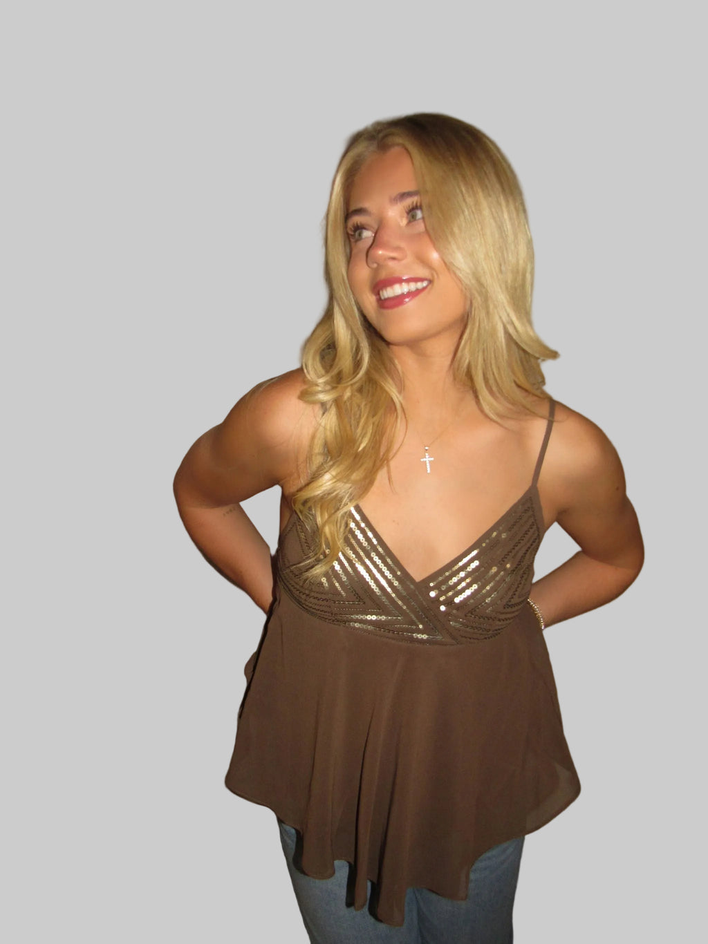 Gigi Sequin Cami Top