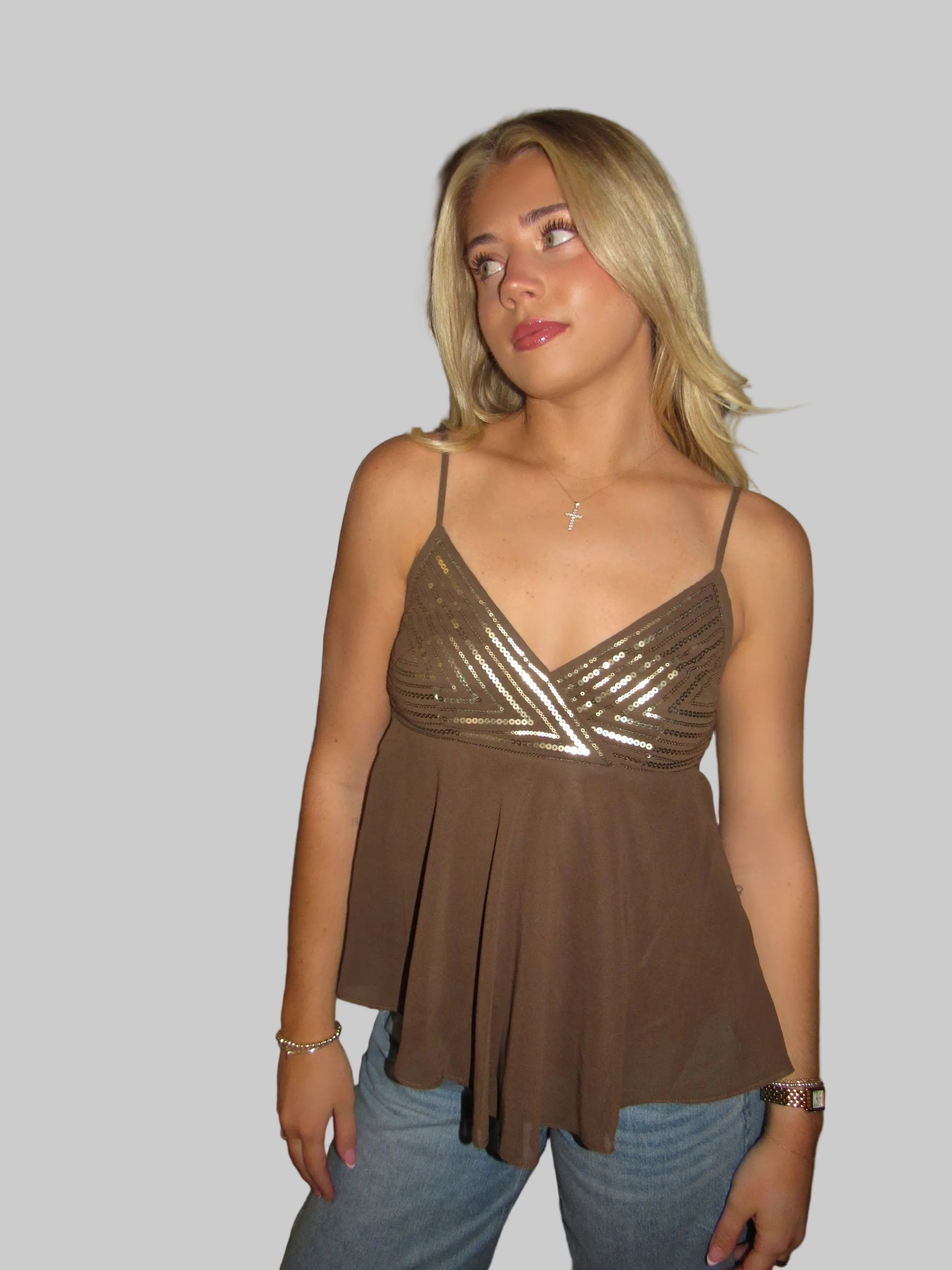 Gigi Sequin Cami Top