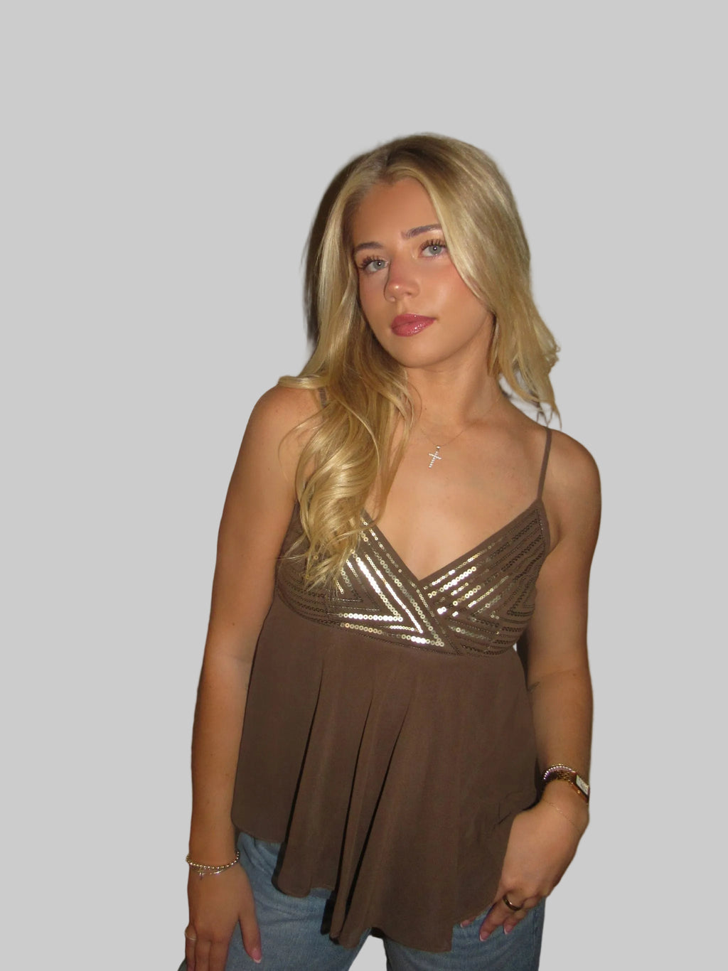 Gigi Sequin Cami Top
