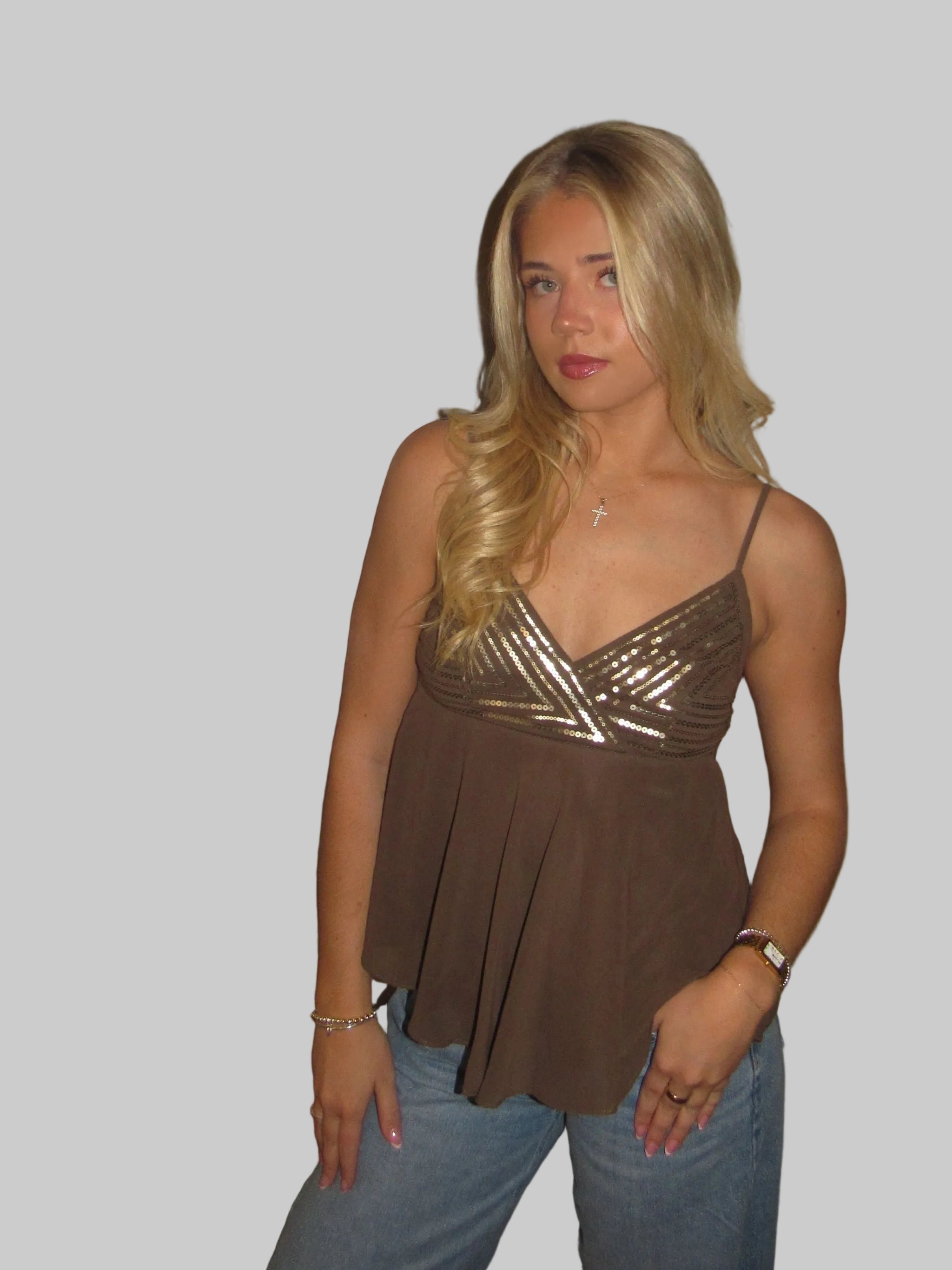 Gigi Sequin Cami Top
