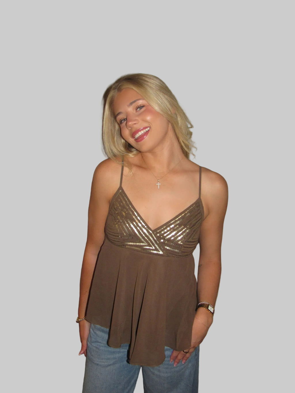 Gigi Sequin Cami Top