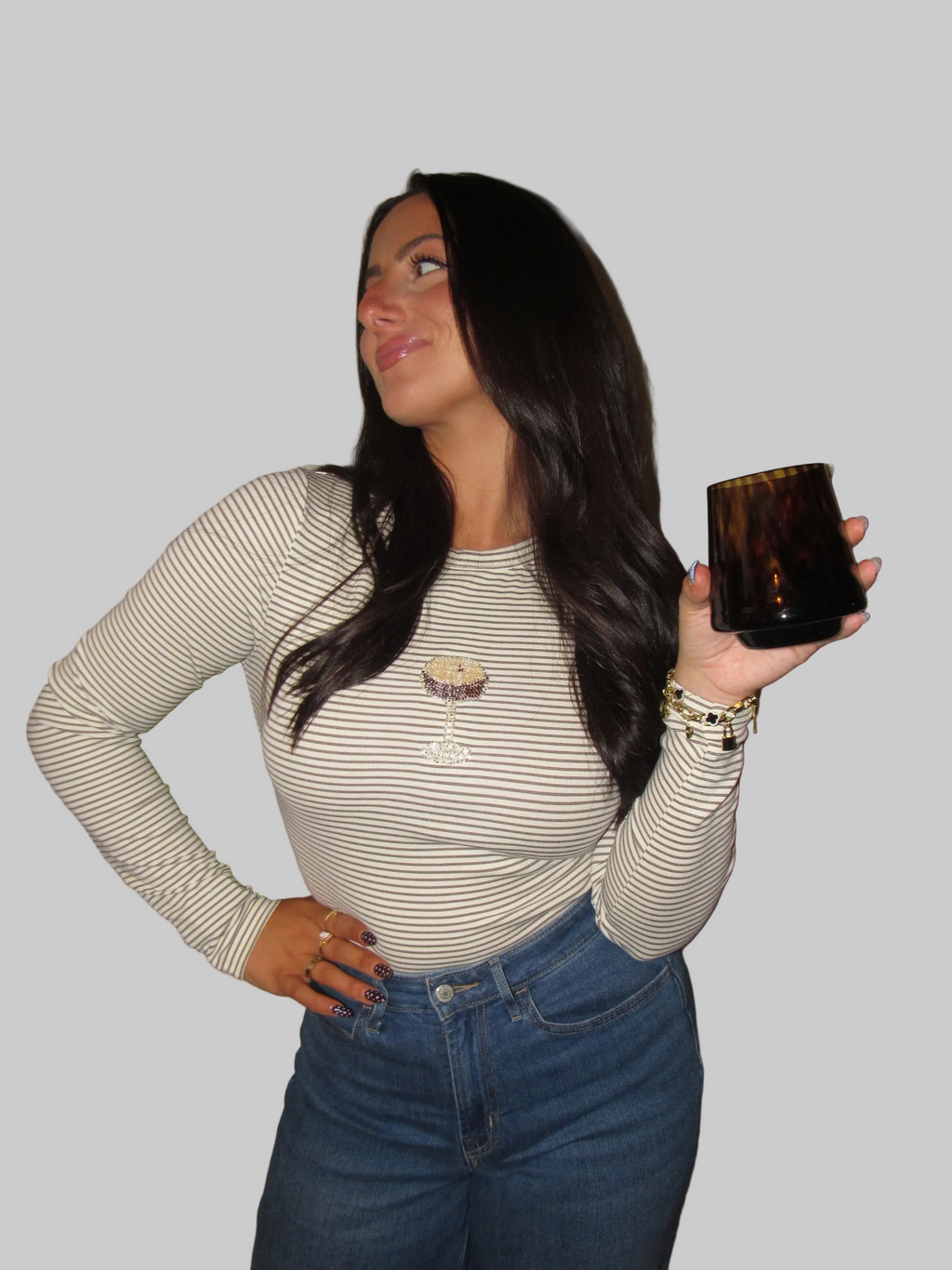 Espresso Tini Beaded Top