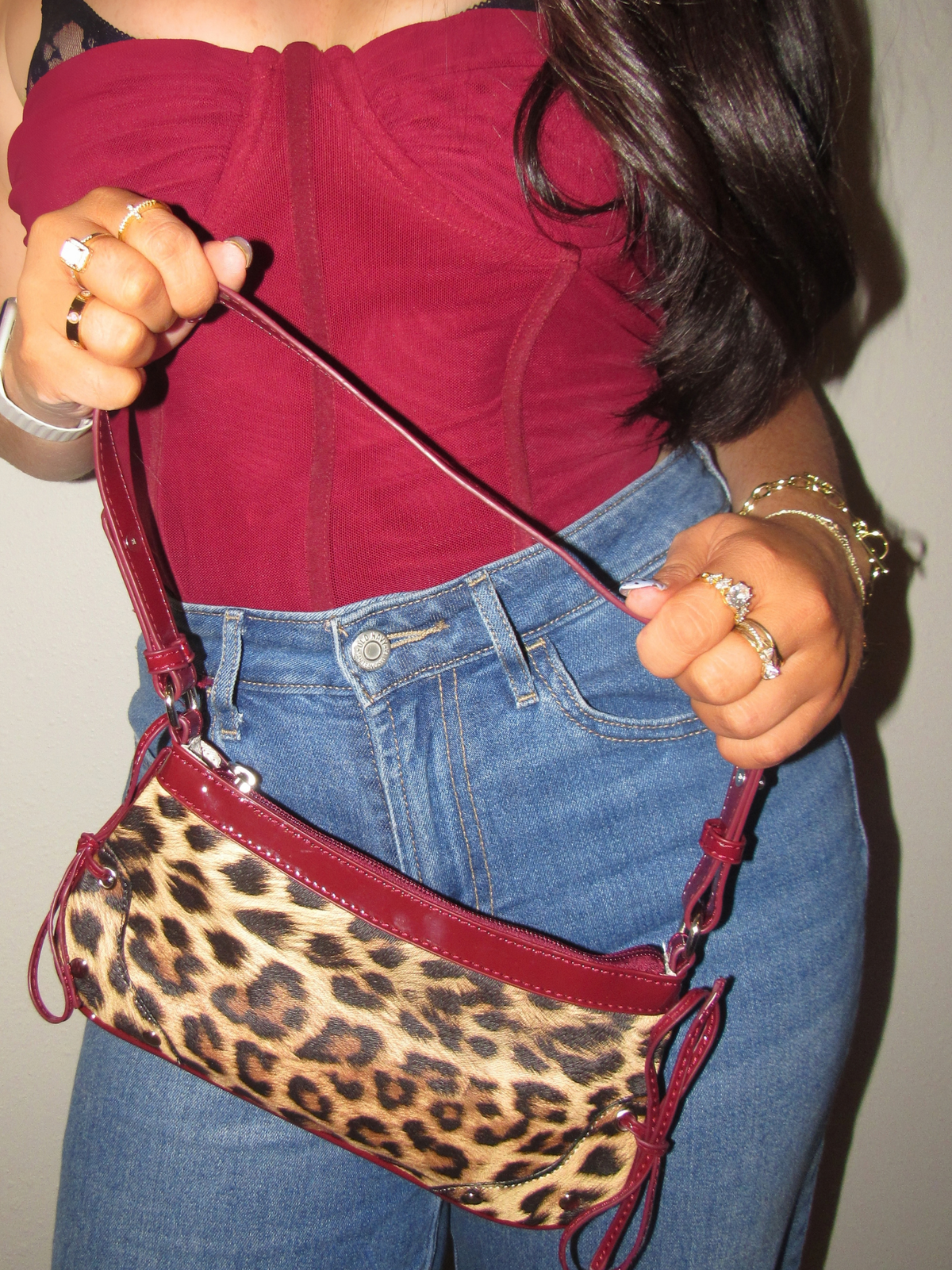 Leopard Print Mini Shoulder Bag