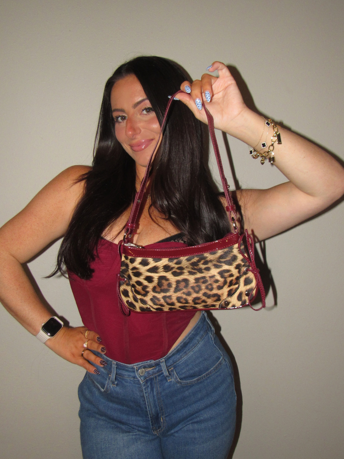 Leopard Print Mini Shoulder Bag
