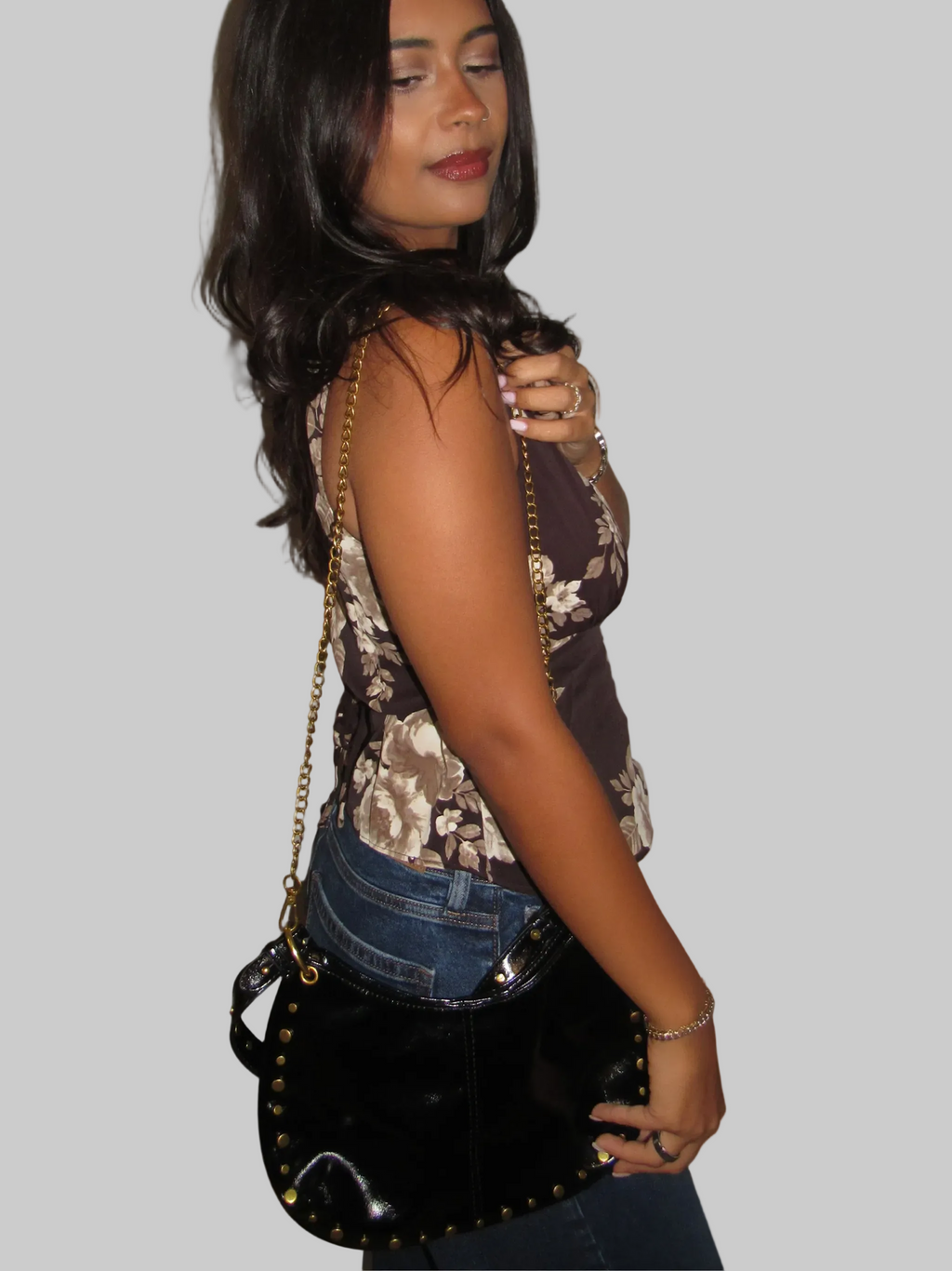 Boston Studded Shoulder Purse