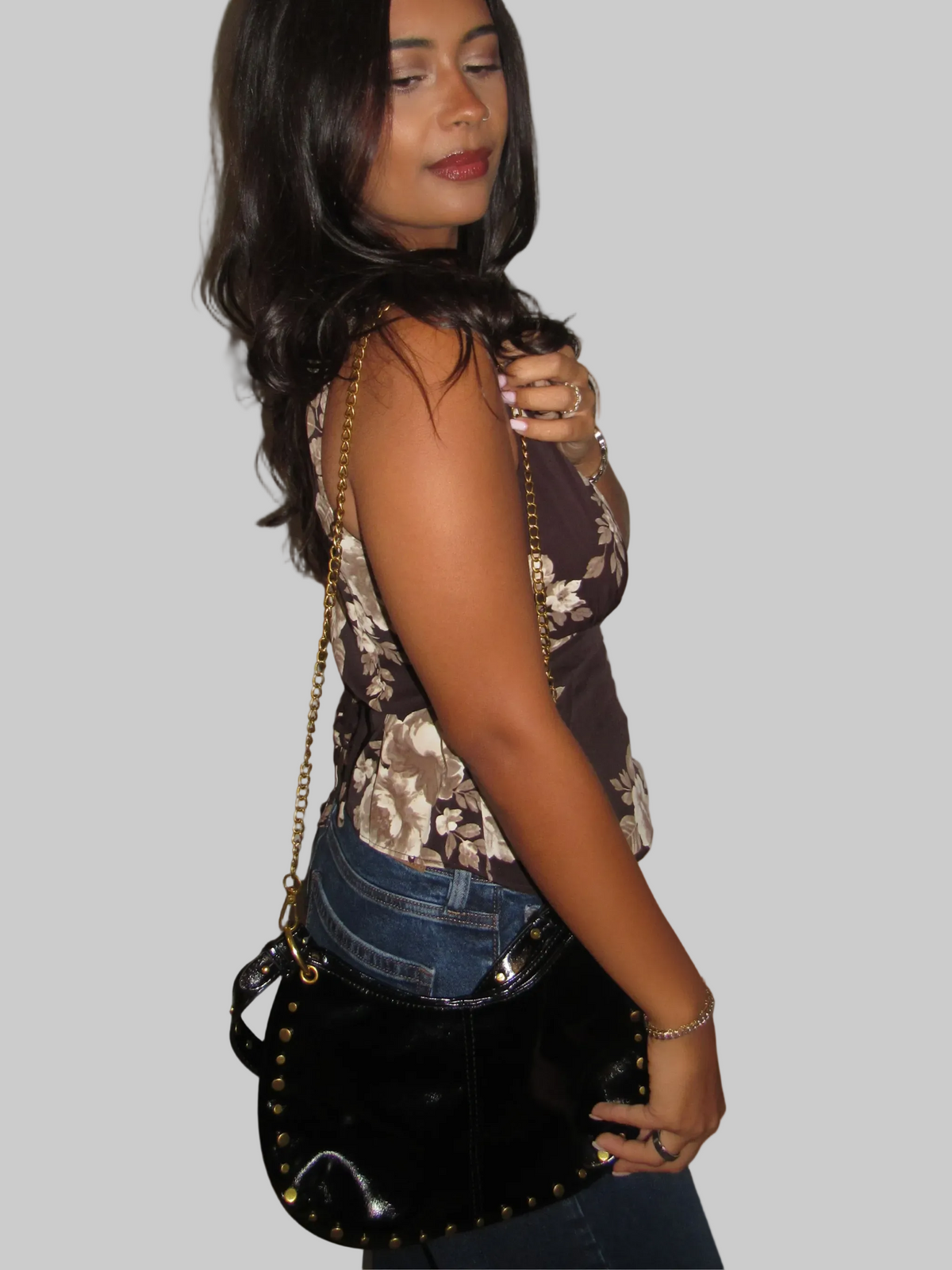 Boston Studded Shoulder Purse