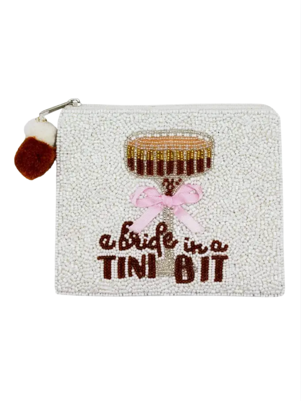 Bride In a Tini Bit Beaded Coin Purse