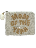 Mom of the Year Beaded Coin Purse