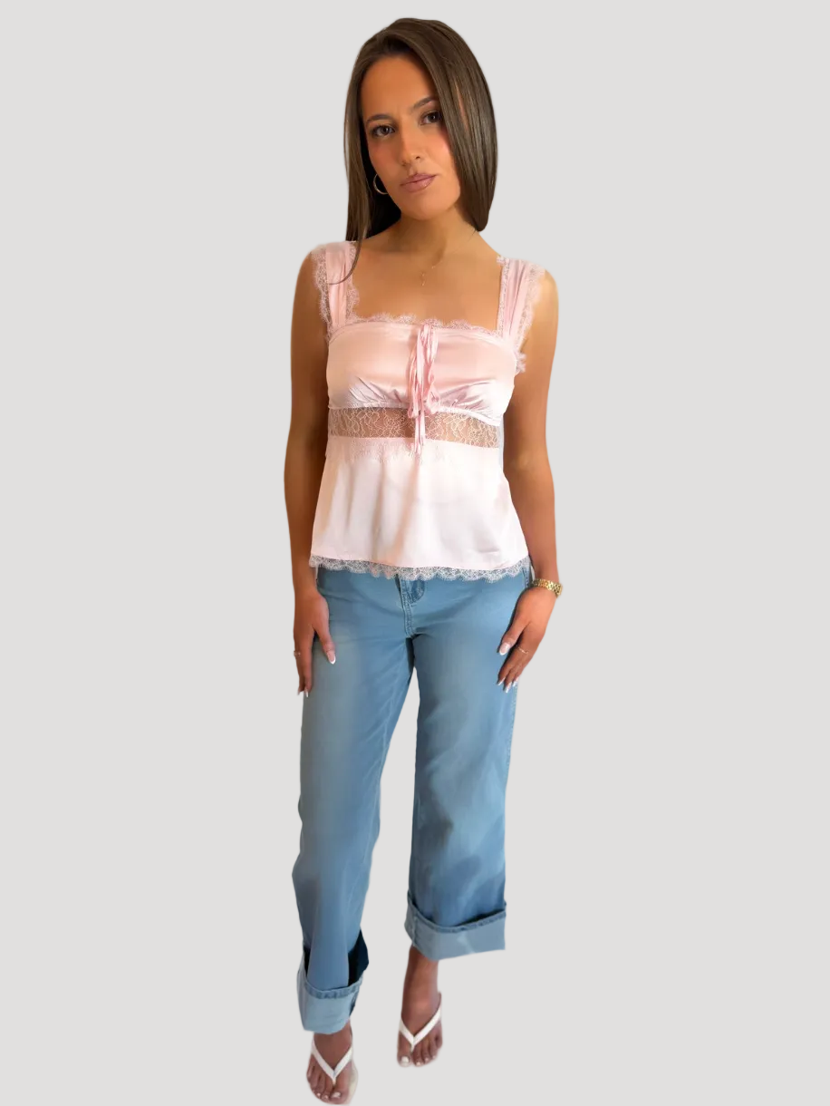 Audriana Babydoll Top - PINK