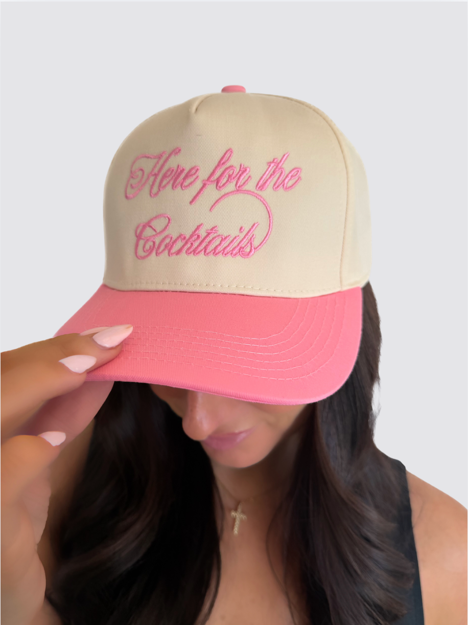 Here for the Cocktails Trucker Hat