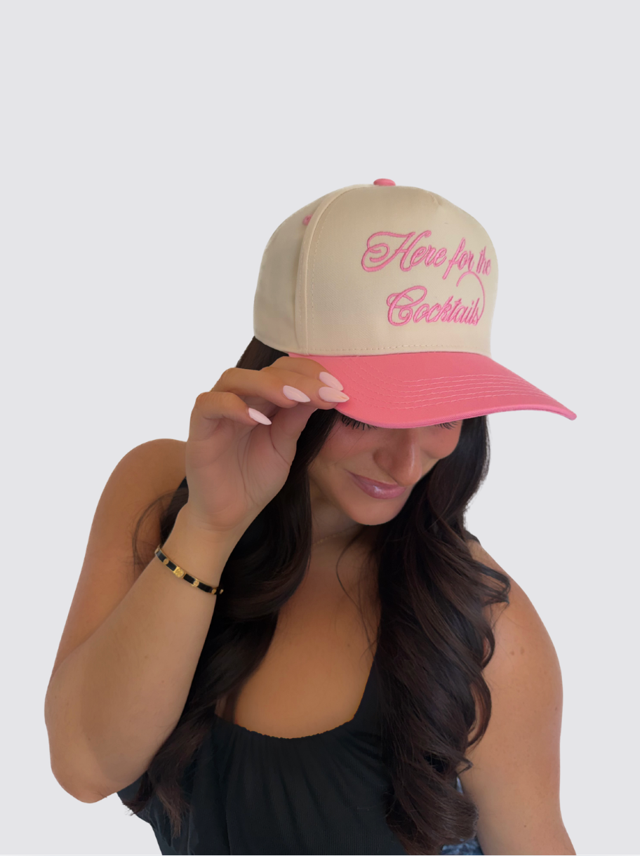 Here for the Cocktails Trucker Hat