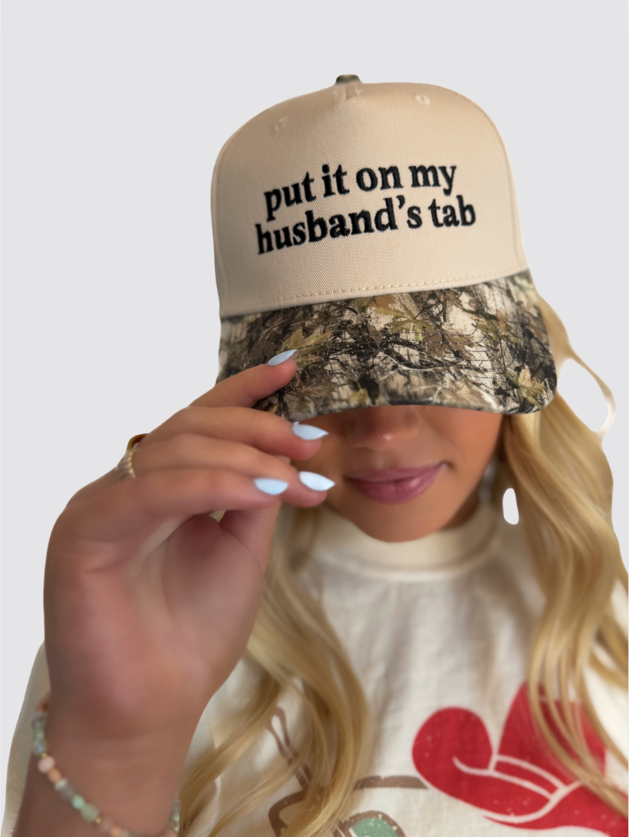 Put it on my Husband's Tab Trucker Hat