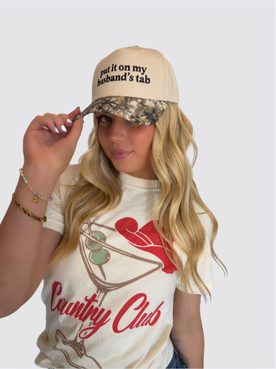 Put it on my Husband's Tab Trucker Hat