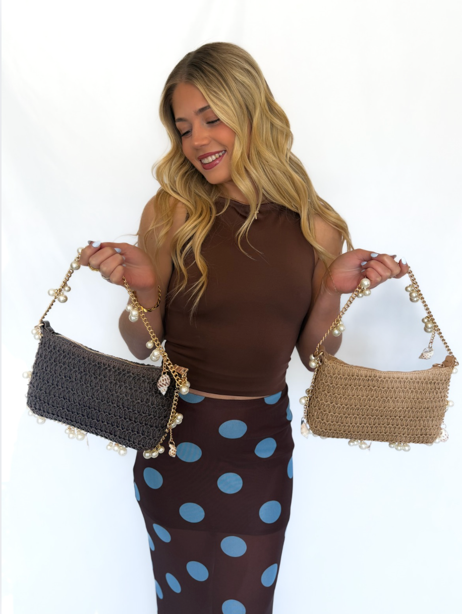 Pearl Charm Mini Shoulder Bag