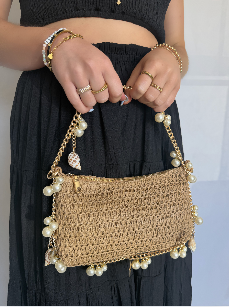 Pearl Charm Mini Shoulder Bag