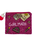 Girl Math Beaded Coin Purse
