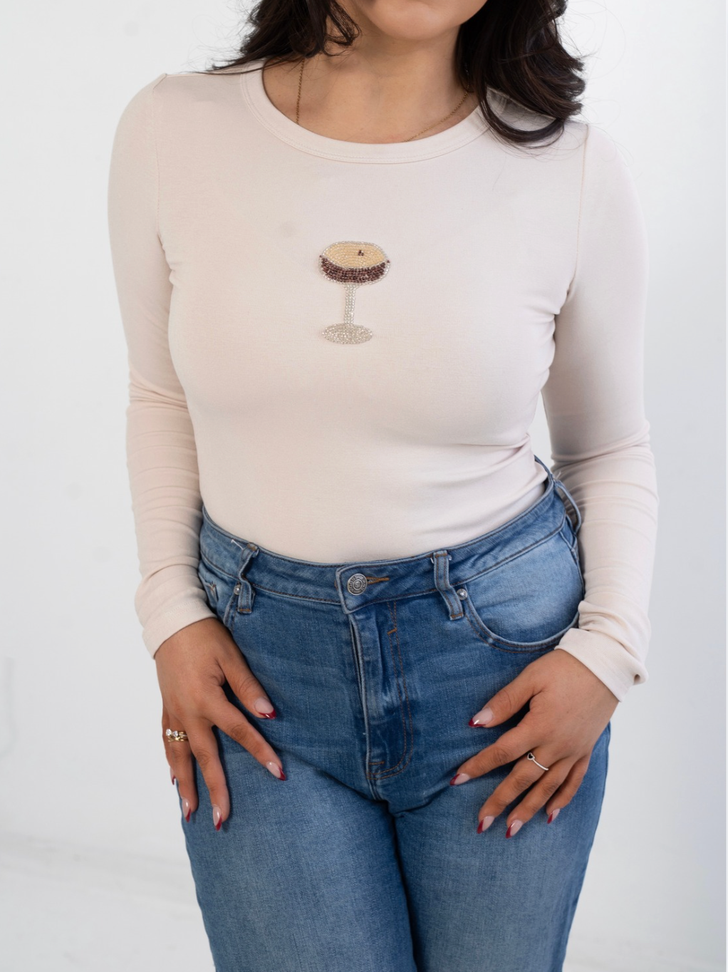 Espresso Martini Beaded Top