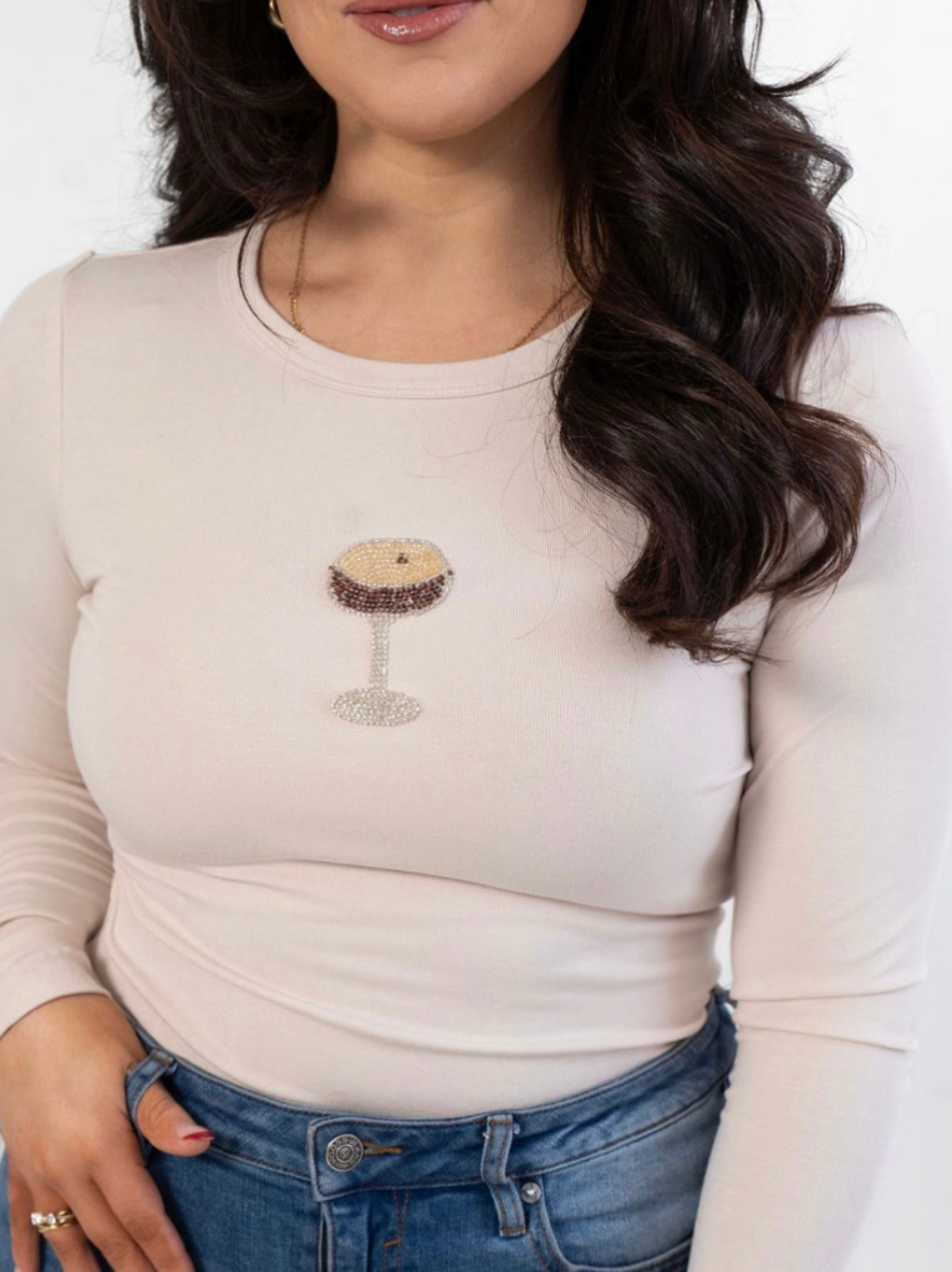 Espresso Martini Beaded Top