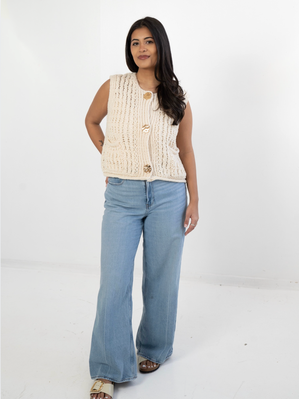 Sienna Crochet Sweater Vest