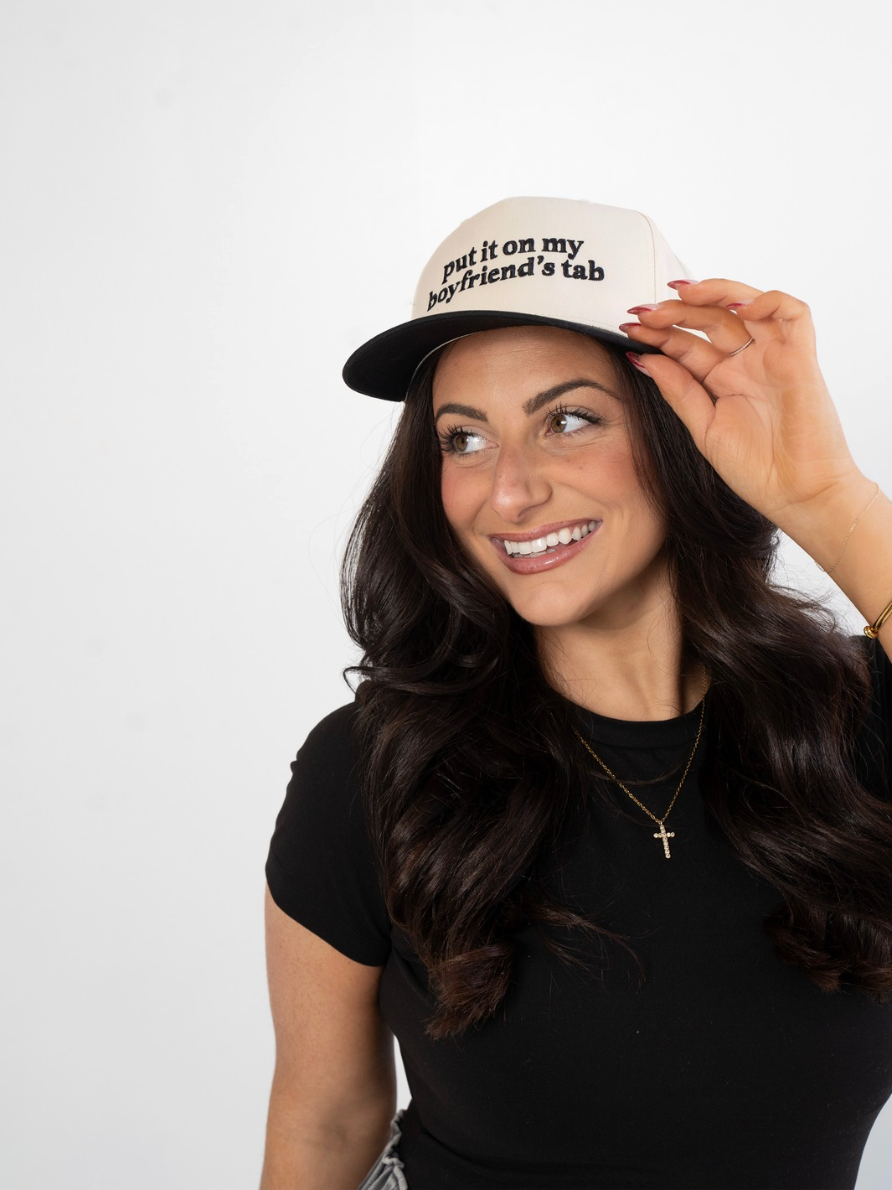 Put It On My Boyfriend's Tab Trucker Hat