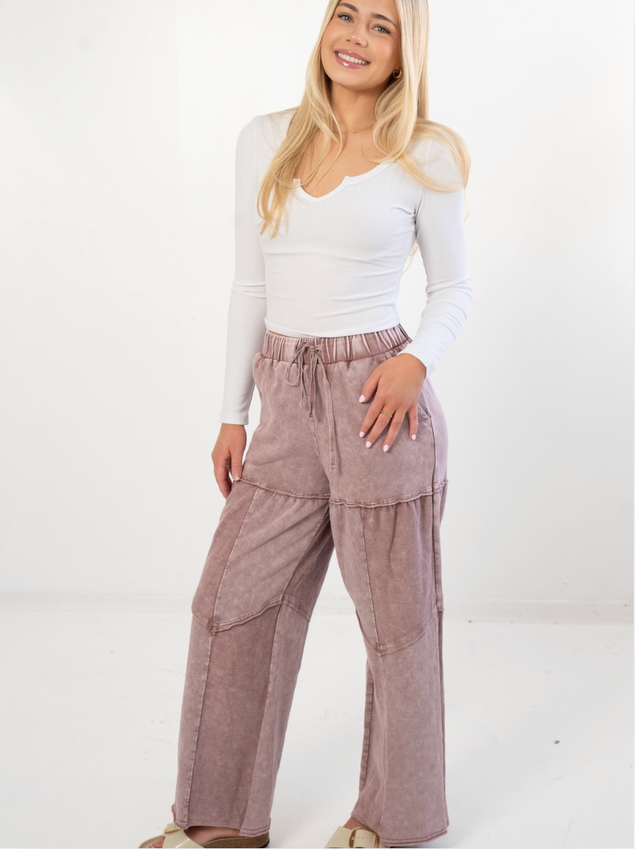 Elle Wide Leg Drawstring Pants