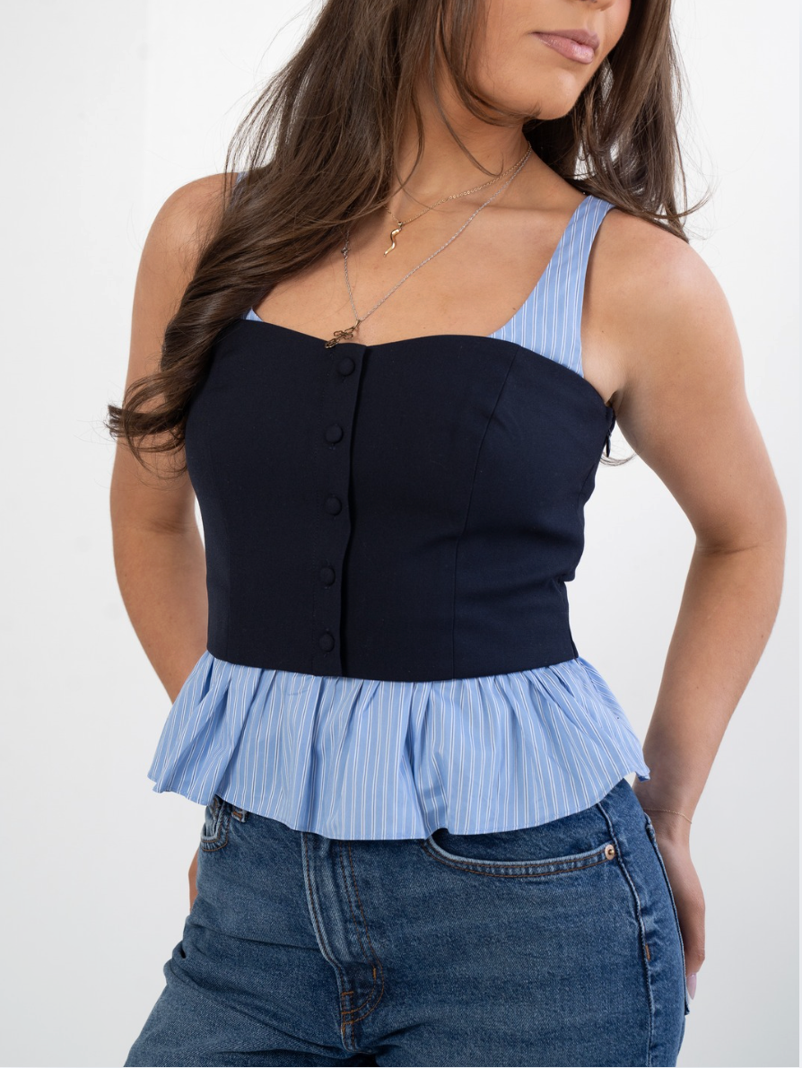 Hamptons Layered Corset Top