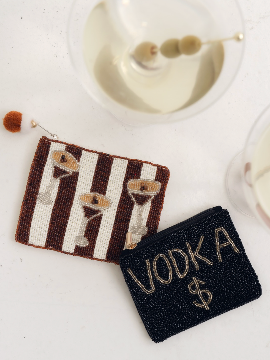 Vodka Money Beaded Coin Purse