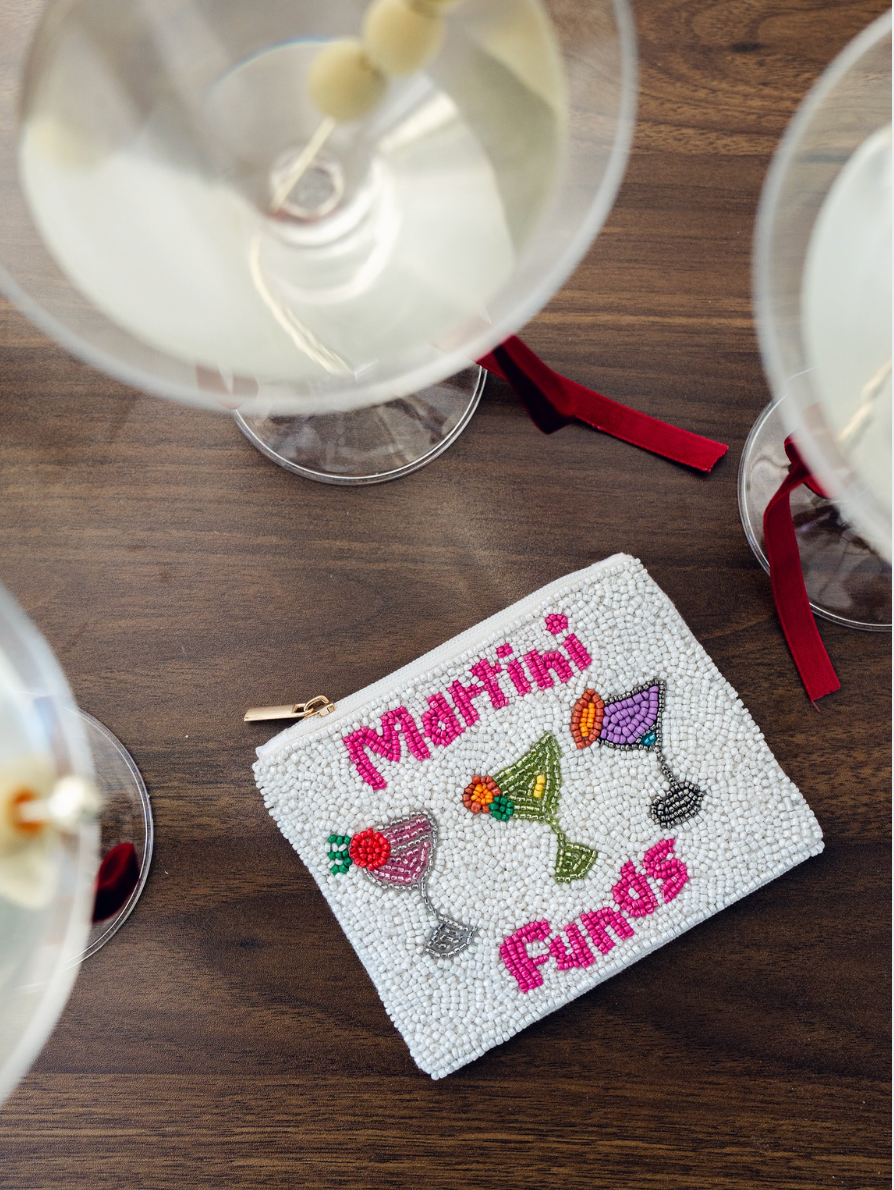 Martini Funds Beaded Coin Purse