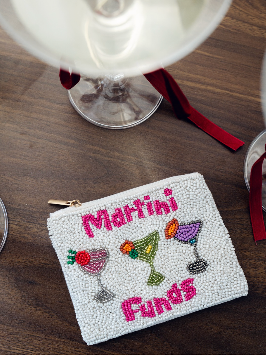 Martini Funds Beaded Coin Purse