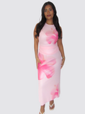 Lila Floral Midi Skirt