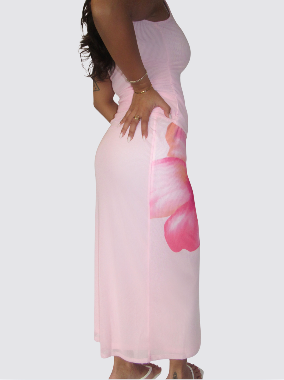 Lila Floral Midi Skirt