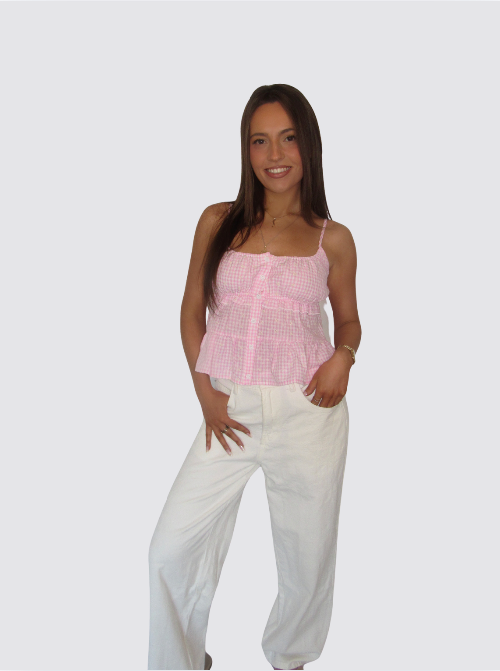 Sadie Gingham Tank