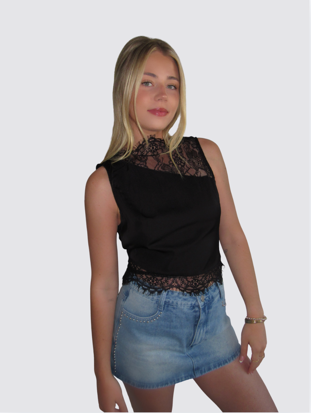 Vivienne Lace Detail Top